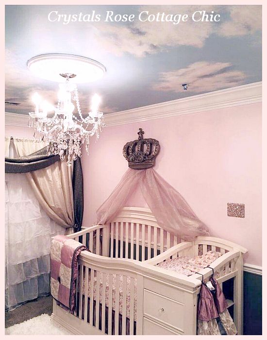 Big bed crown canopy over crib