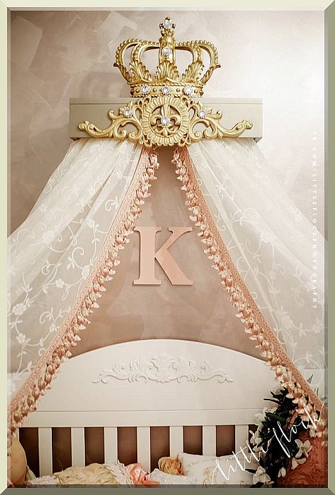 champagne gold bed crown canopy teester