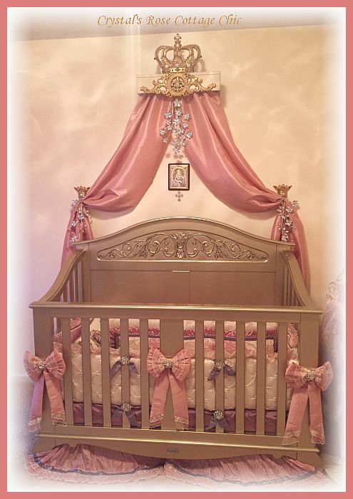 Nursery bed crown canopy teester