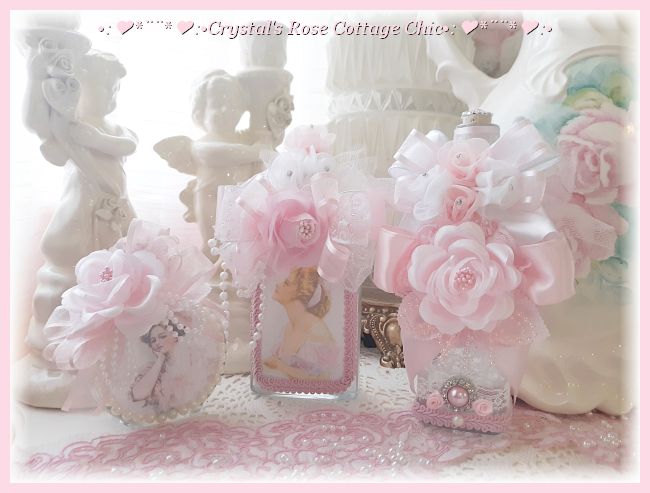 Lady in Pink Embellished Bottle