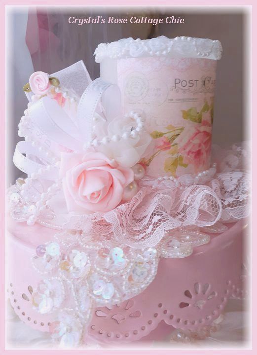 Pink French Rose Bathroom LED Pillar Timer Candle...Free Shipping