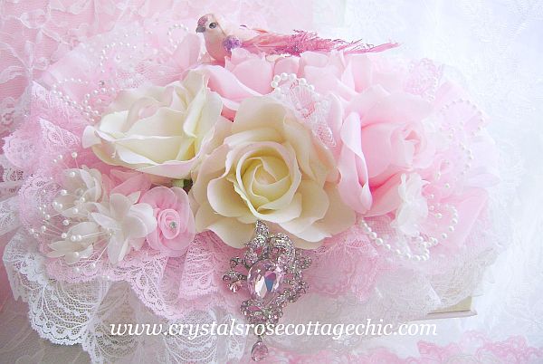 Pink and Ivory Decorative Book Box