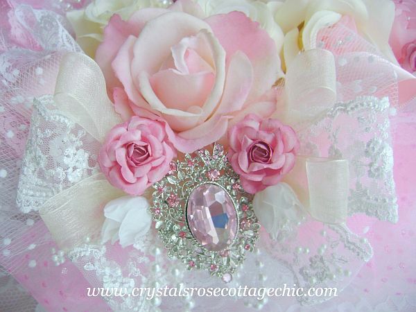 Ivory and Pink Rose Decorative Case Box