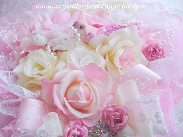 Ivory and Pink Rose Decorative Case Box