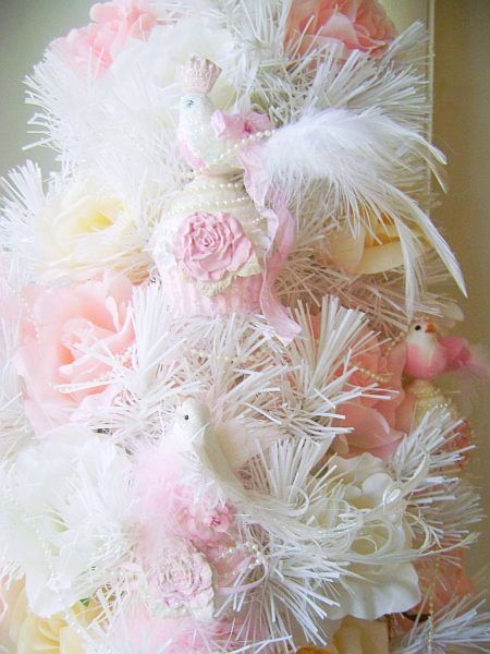 Sugar sweet, cupcake,shabby pink, bird ornament