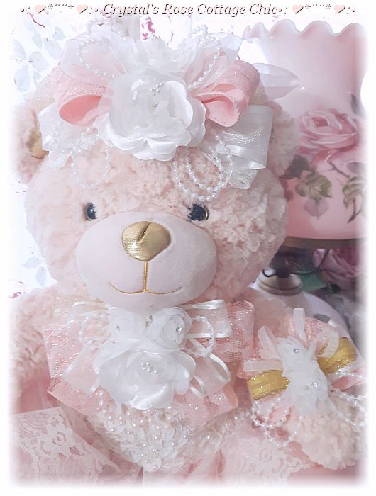 17" Pretty Peachy Blush Bear ...Free Shipping