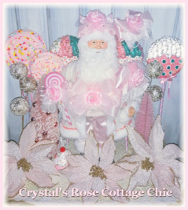 Pink Rose Candyland Santa