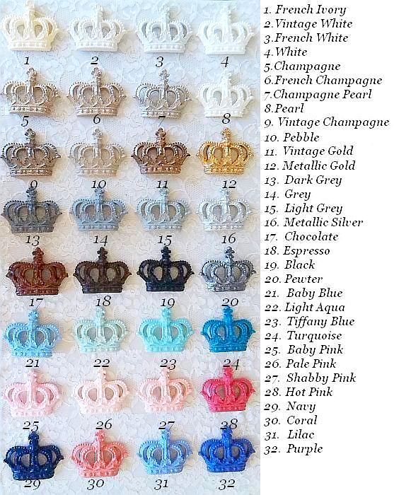 Gold Glitter French Crown Frame...Color Options..Free shipping