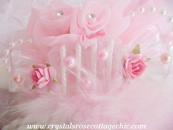 Cotton Candy Pink Santa Ornament