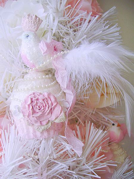 Queen Bird, Crowned in Pink on her Royal Cupcake, Ornament