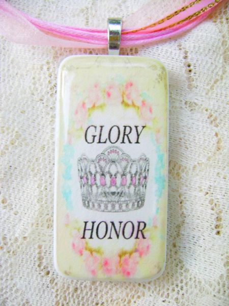 Glory and Honor, Rose Chic, Crown Christian Pendant
