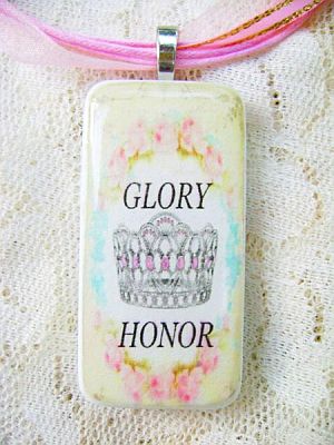 Glory and Honor, Rose Chic, Crown Christian Pendant