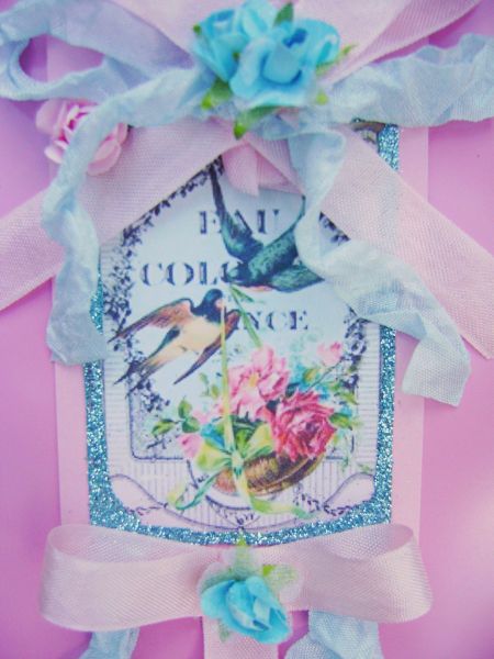 Vintage French Chic Cologne Label Tag
