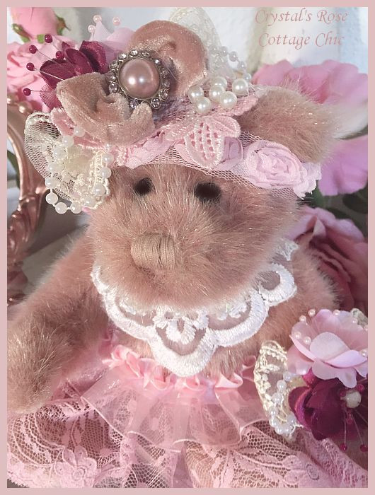 Dusty Rose Keepsake Victorian Bear