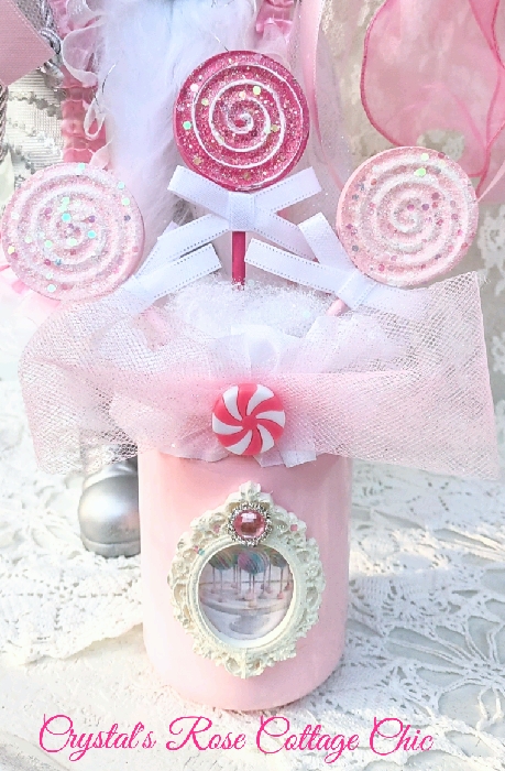 Pretty Pink Candyland Lollipop Jar..Free Shipping