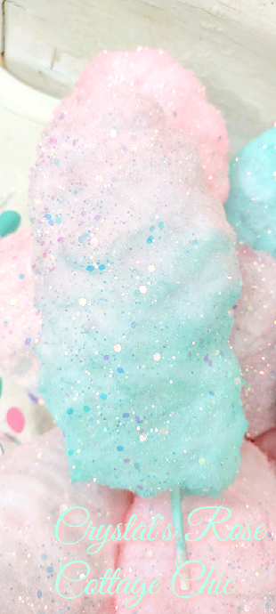 Fake Cottoncandy Candyland pink blue dwirl