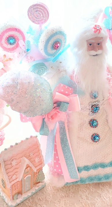 Cottoncandy Candyland Standing Santa...Free Shipping Restocked