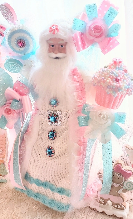 Cottoncandy Candyland Standing Santa...Free Shipping Restocked
