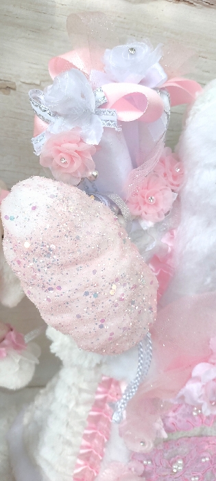 Pretty Pink Cottoncandy Candyland Santa..Free Shipping