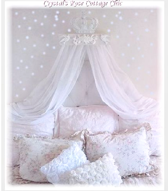 Birds & Roses Bed Crown Canopy Teester...Color Choices