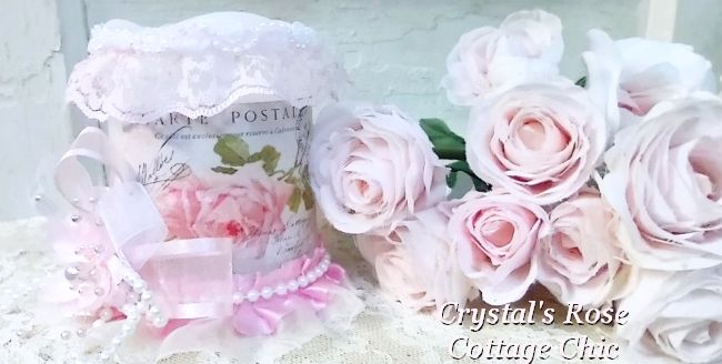 BOGO Pink Vintage French Rose LED Candle