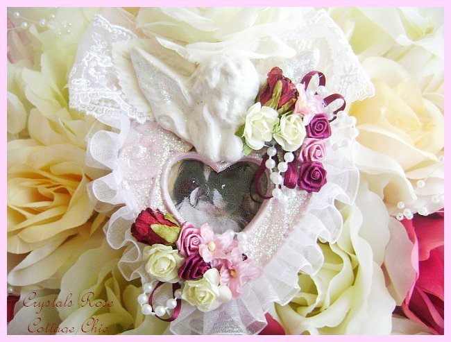 Custom Order "Flowers" Heart Ornament
