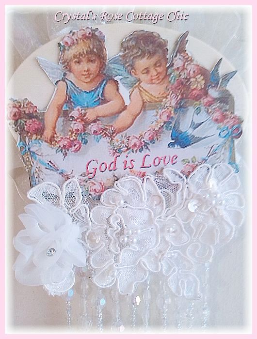 God Is Love Cherub Plaque