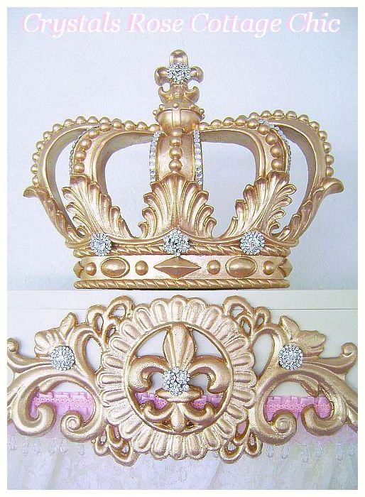 Vintage Hollywood Golden Glam Fleur de Lis Teester