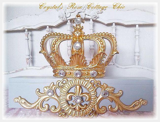 Grey and Gold Bed Crown Teester..Color Choices