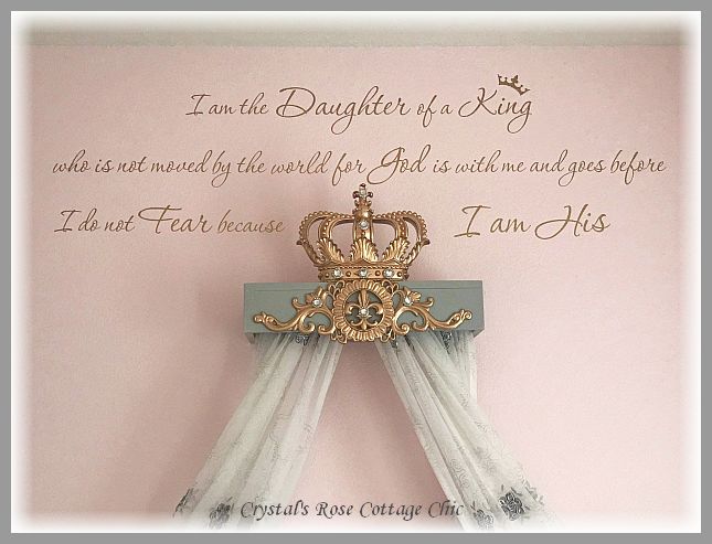 Grey and Gold Bed Crown Teester..Color Choices