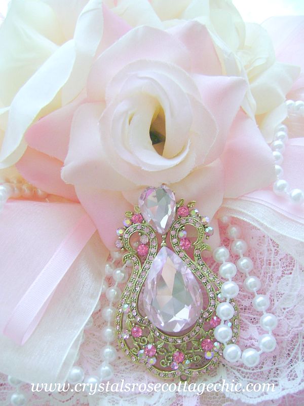 Ivory and Pink Rose Decorative Box