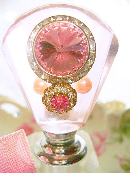 La Petite Pink Bejeweled Perfume Bottle