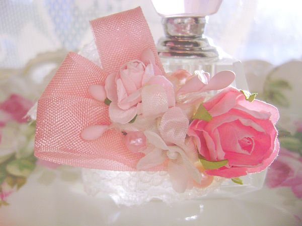 La Petite Pink Bejeweled Perfume Bottle