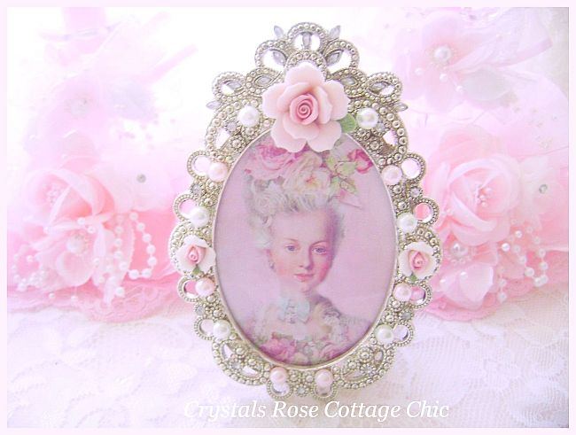 Pink Porcelain Rose Frame Marie