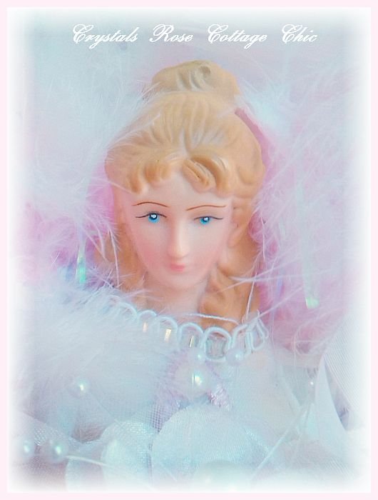 Mini Shabby Chic Pink Angel Tree Topper