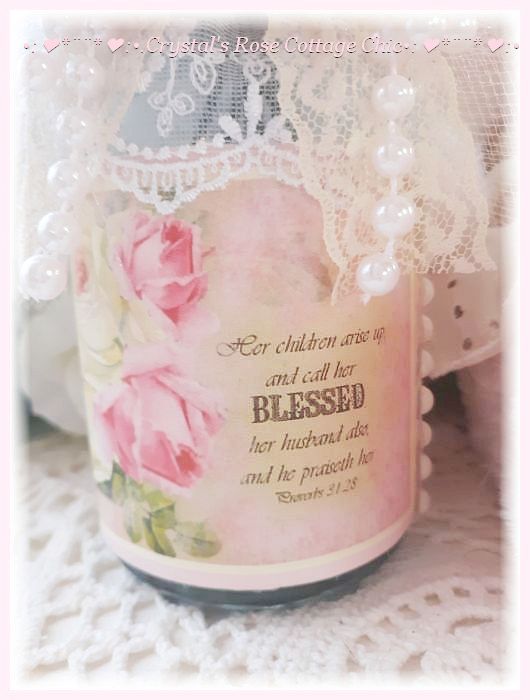 Proverbs 31 Blessed Mother Rose Bouquet Pink Bear Gift Set