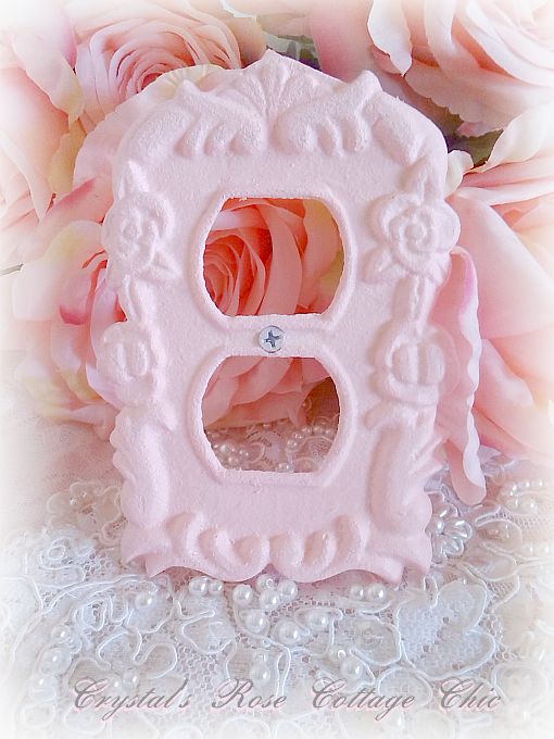 Ornate Victorian Rose Outlet Cover... Color Options