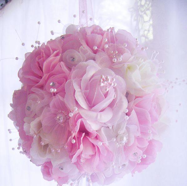 Pink and White Rose Pomander