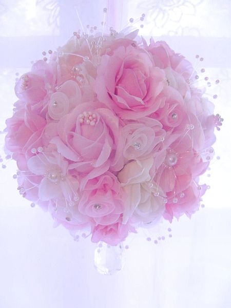 Pink and White Rose Pomander