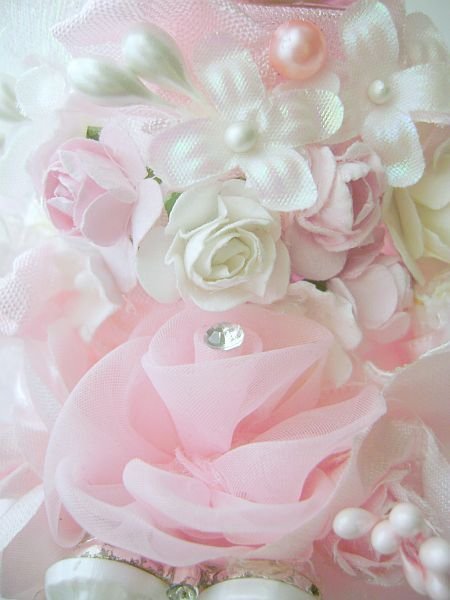 Romantic Pink Vintage Bejeweled Bottle