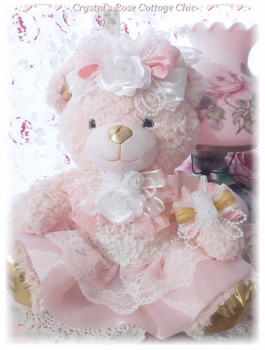 17" Pretty Peachy Blush Bear ...Free Shipping