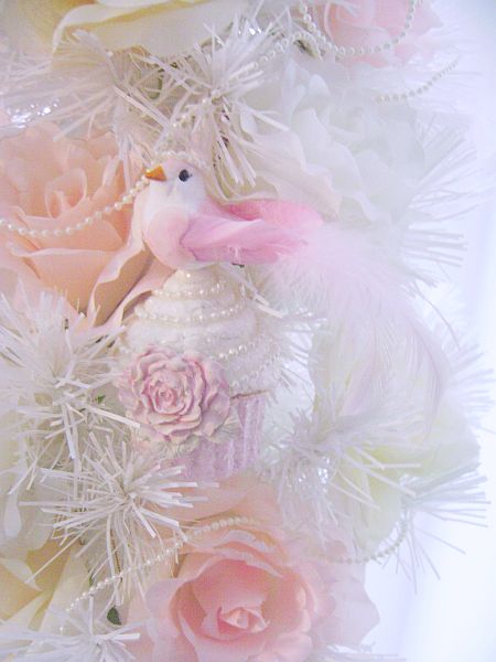Pretty Pink Princess Bird Cupcake Chic Ornament