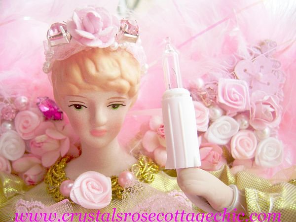 Pink Rhinestone Bejeweled Angel