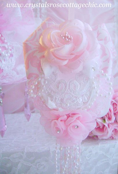 Romantic Pink Damask Ornament