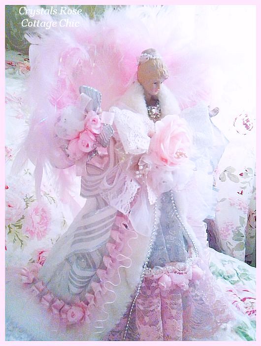 Pink Victorian Elegance Angel Tree Topper