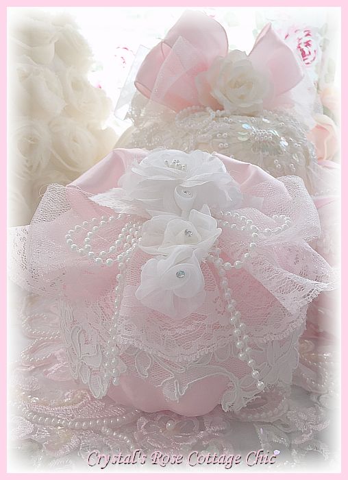 Pink Ribbons, Roses and Lace Pumpkin