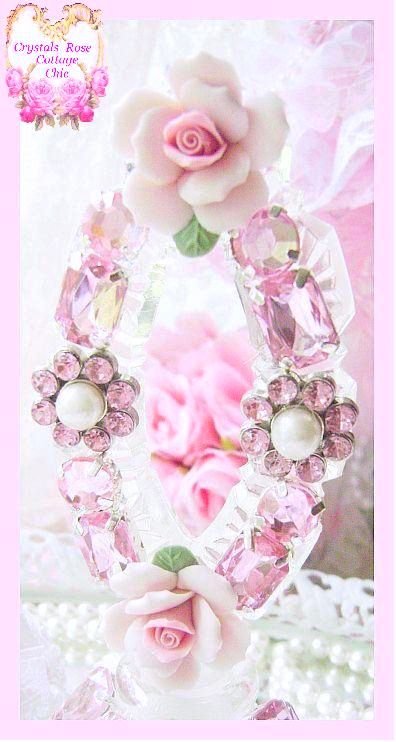 Pink Romance Vintage Bejeweled Perfume Bottle