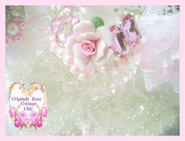 Pink Romance Vintage Bejeweled Perfume Bottle