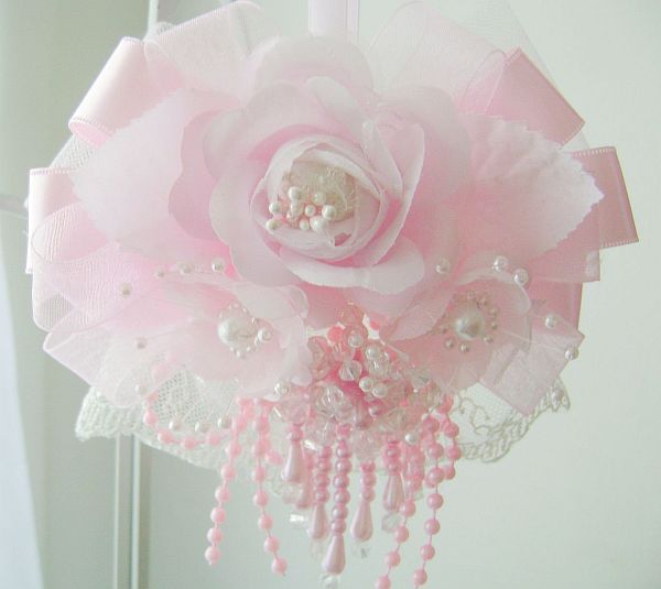 Romantic Pink Rose Ornament