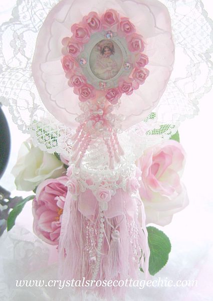 Romantic Pink Crystal Victorian Tassel